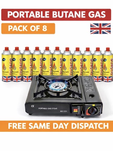 8pc can butane gas portable - butane, +