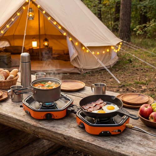 Portable camping gas stove - camping,