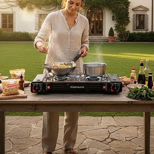 Portable camping gas stove - camping,